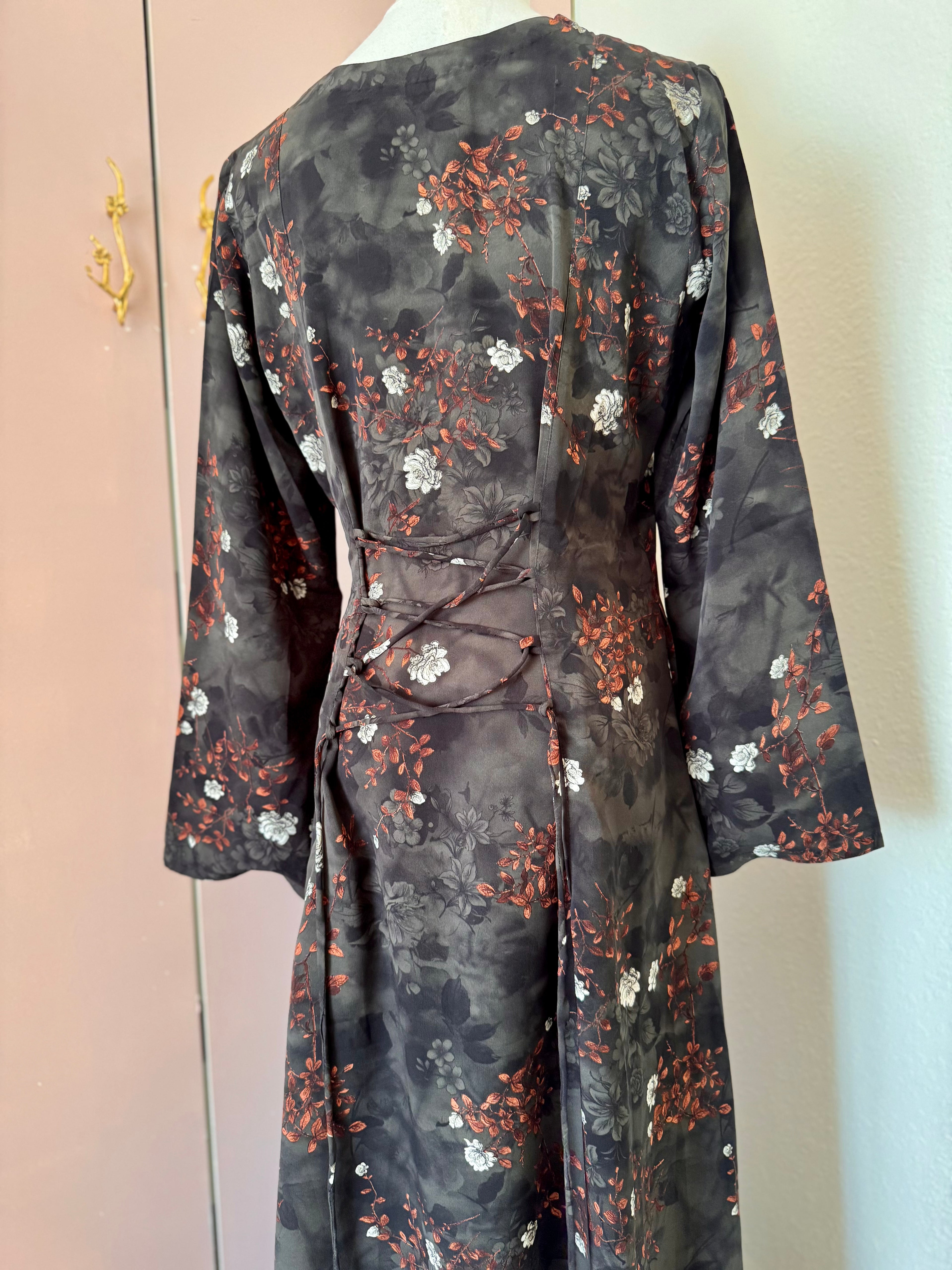 Dark Botanical—Georgette Floral