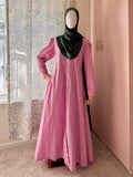 Pink Checkered Maxi Dress