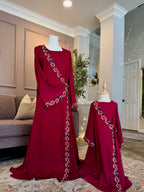 Ruby Lace Abaya