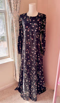 Noir Petal-Floral Georgette