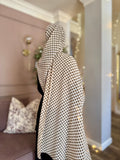 Brown Checker Chiffon