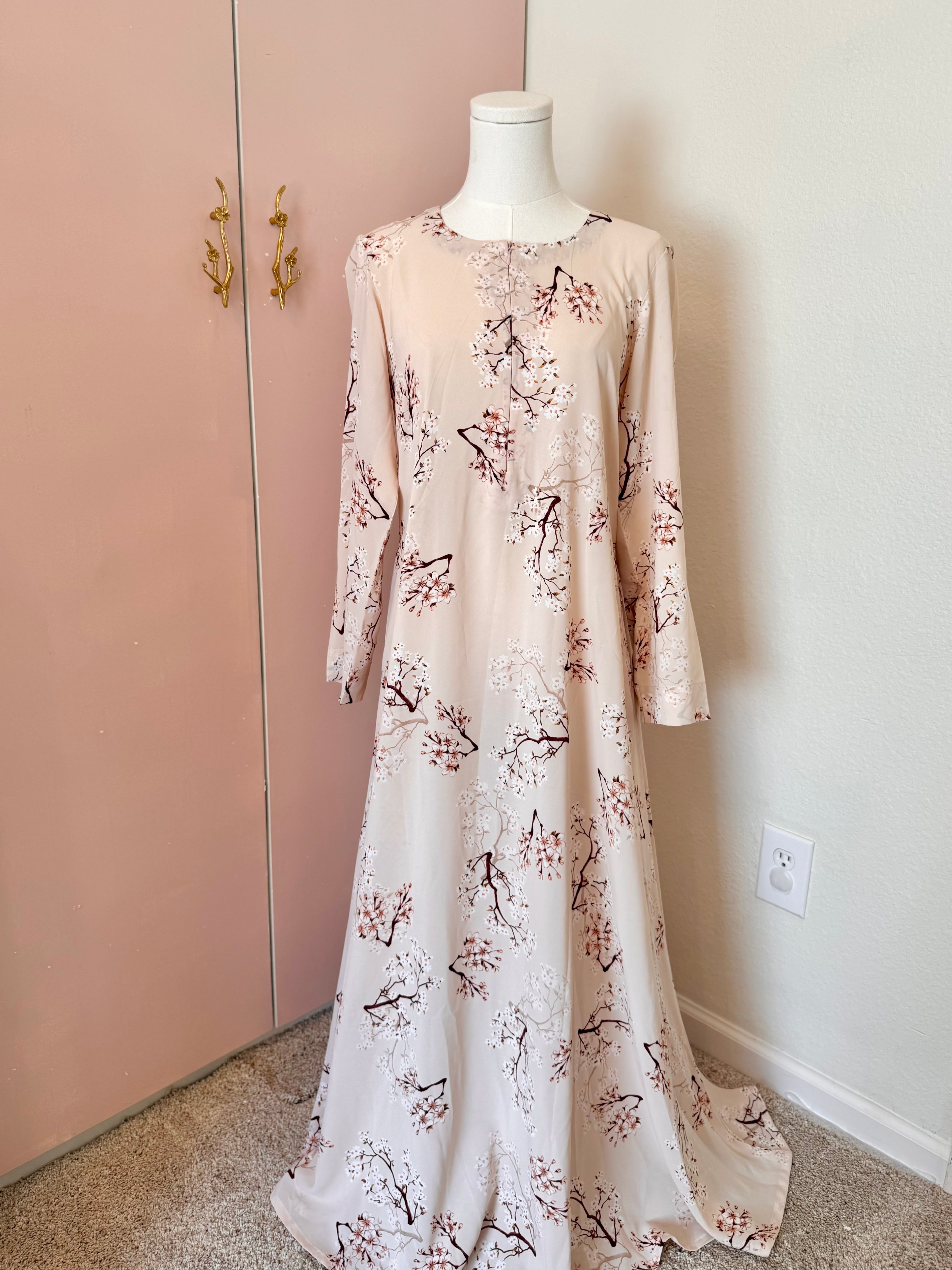 Creamy Cherry Blossom- Georgette