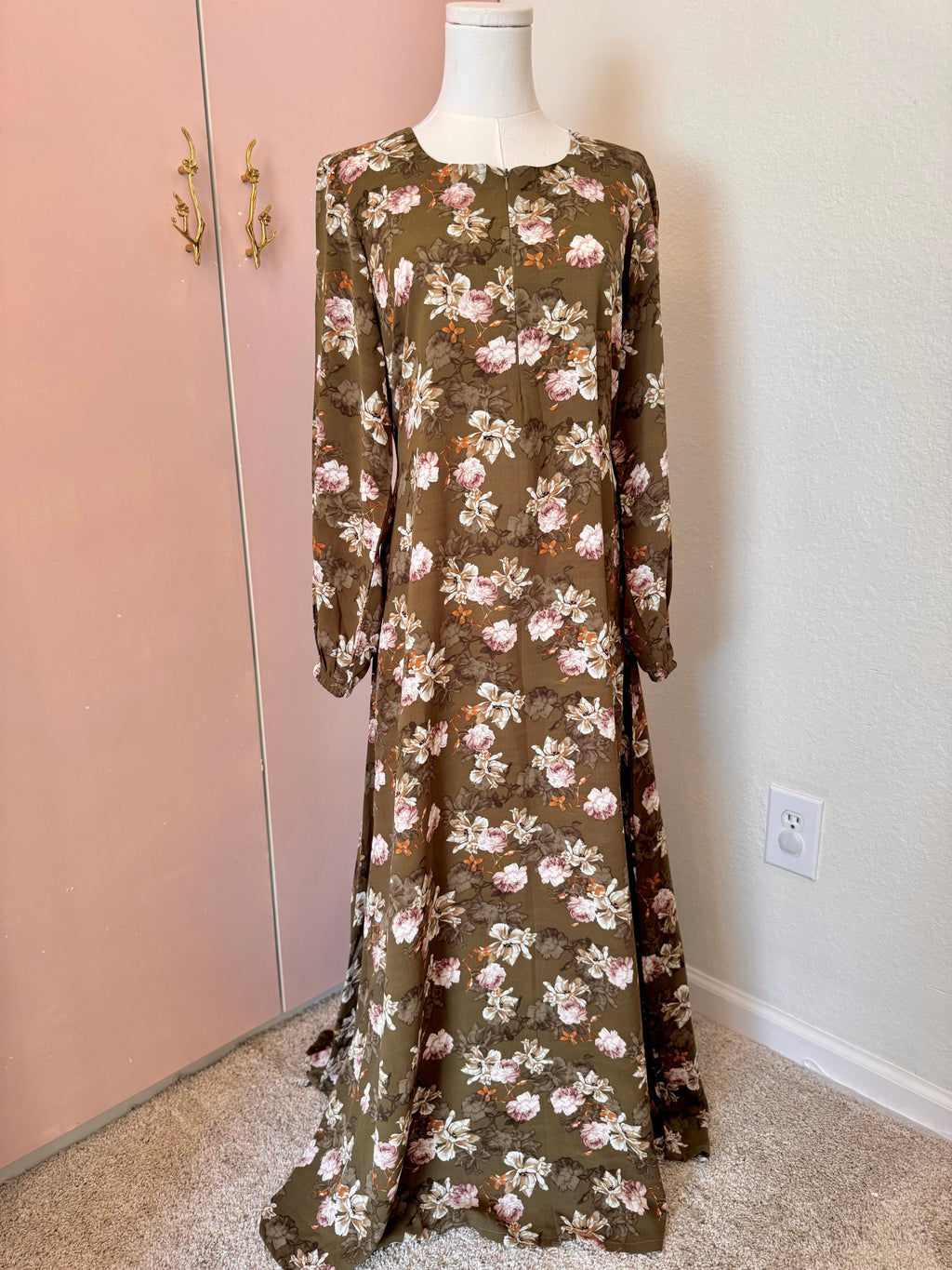 Olive Blooms—Georgette Floral Mommy and Me