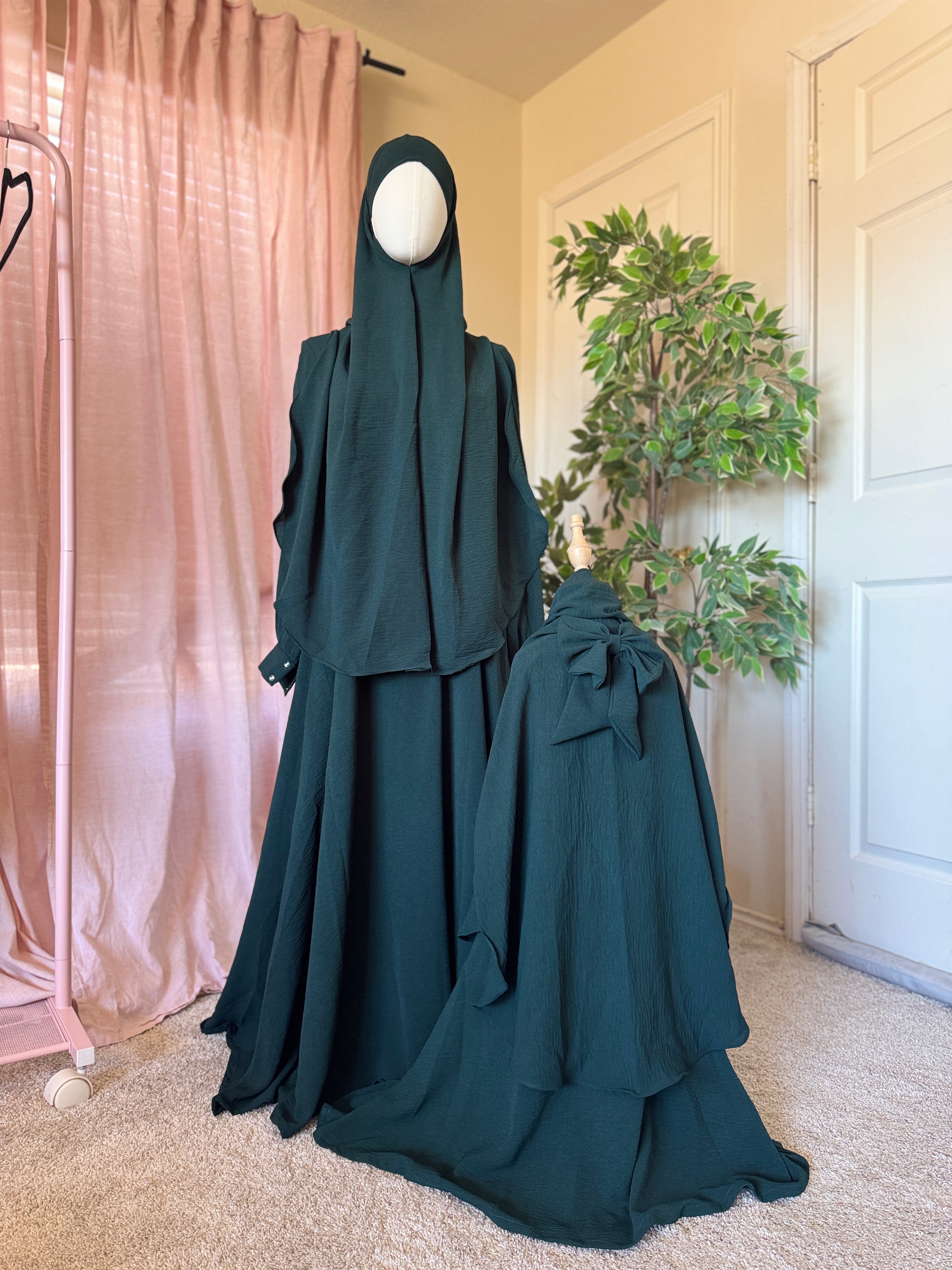 Khimar Set-Forest Green  image 1