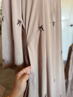Bow Abaya-Cream  image 2