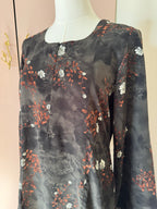Dark Botanical—Georgette Floral