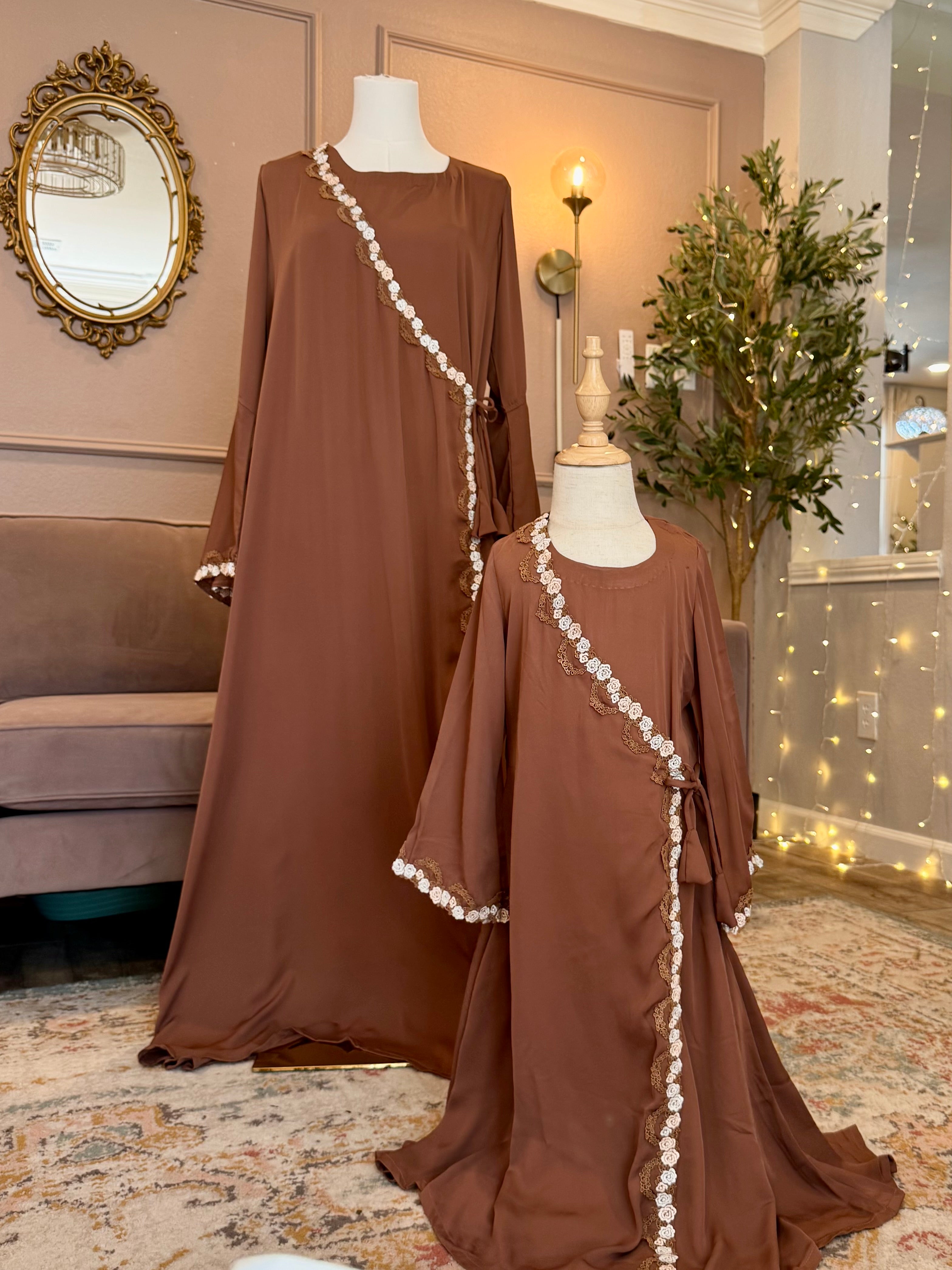 Latte Lace Abaya