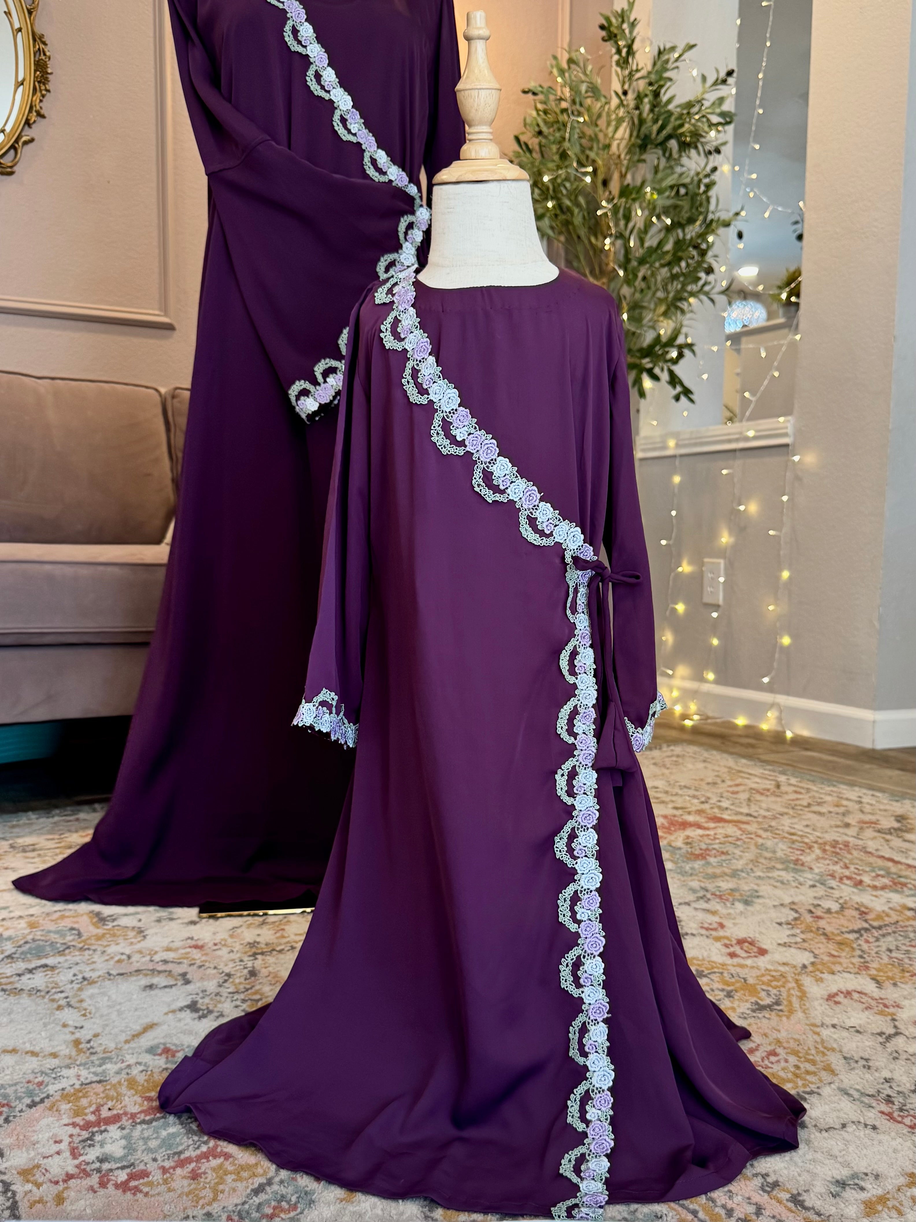 Fig Lace Abaya