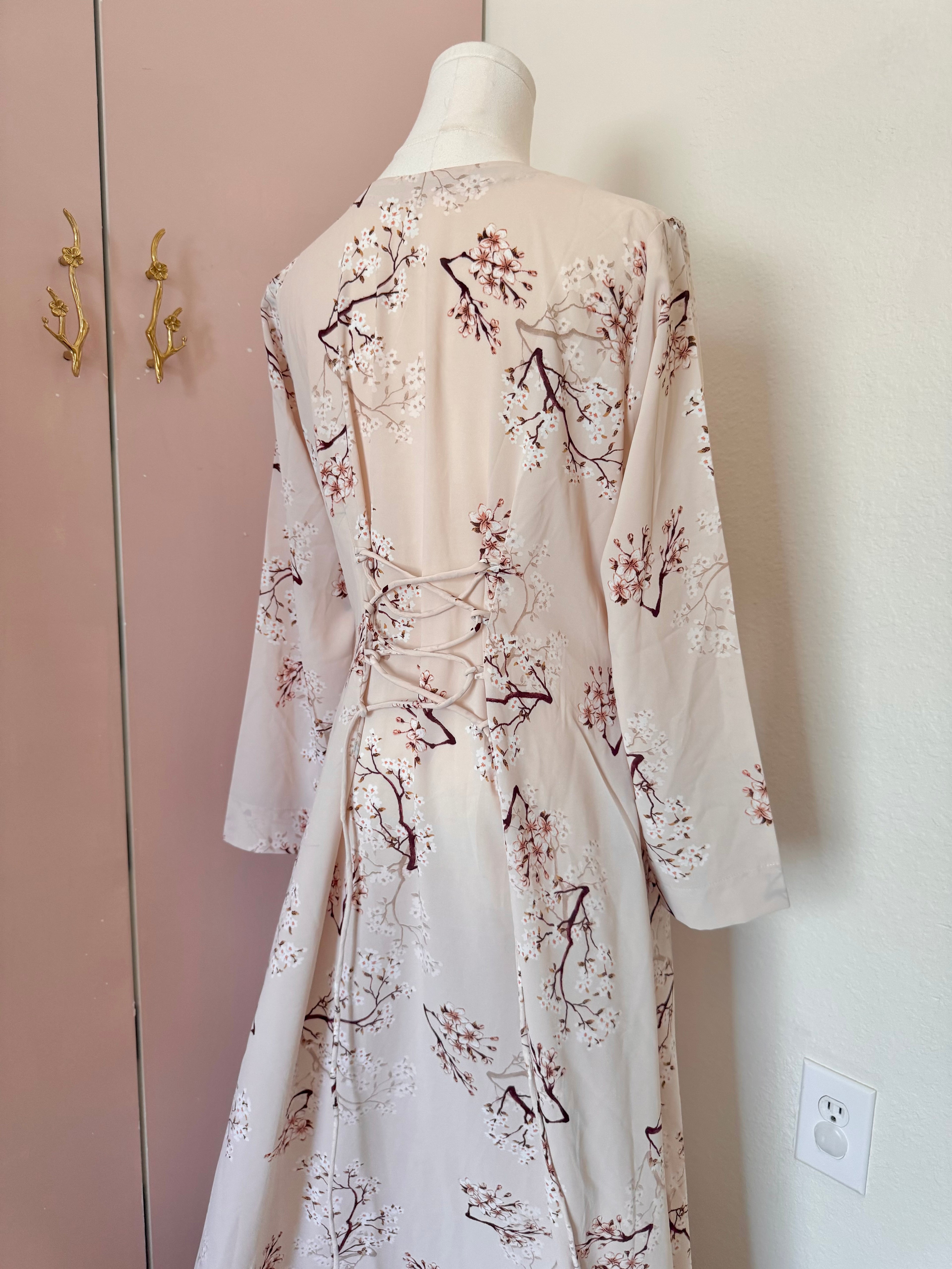Creamy Cherry Blossom- Georgette