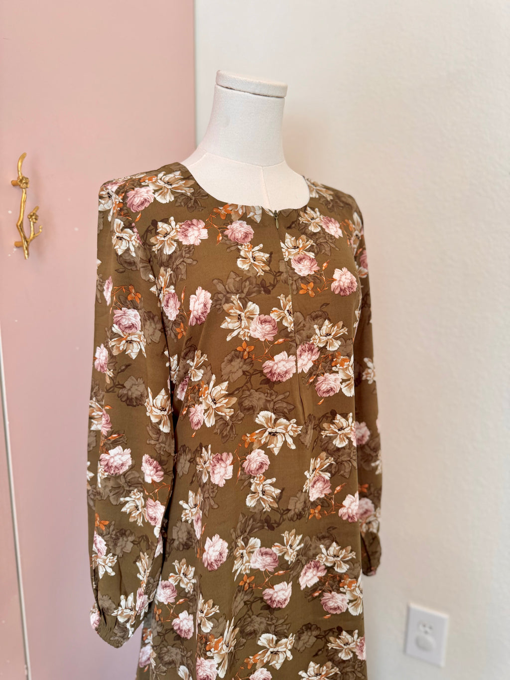 Olive Blooms—Georgette Floral Mommy and Me