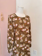 Olive Blooms—Georgette Floral Mommy and Me