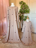 Bow Abaya-Cream  image 0