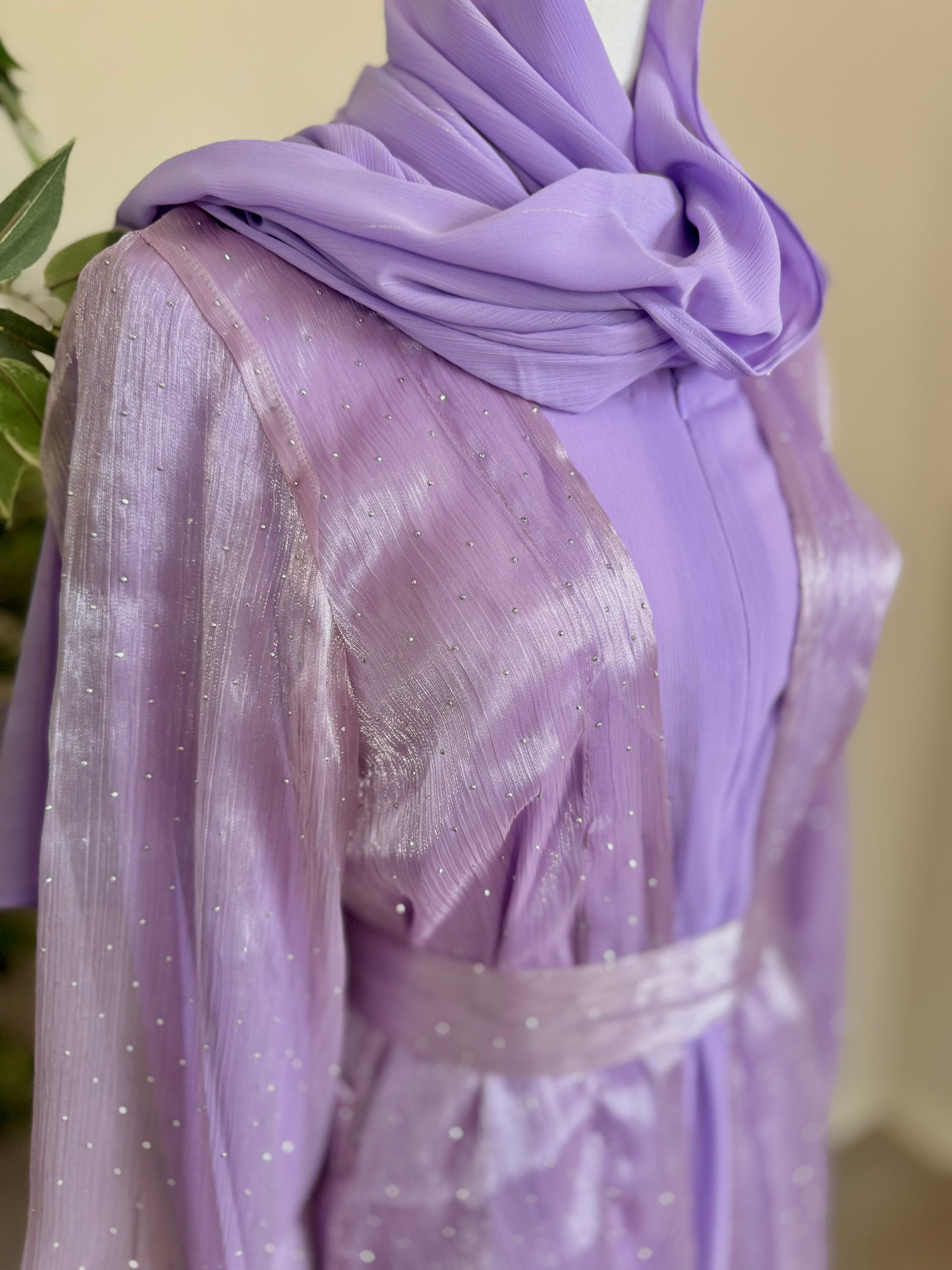 Sparkle Abaya-Lavender Mommy and Me