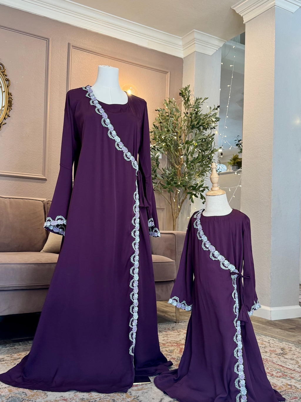 Fig Lace Abaya