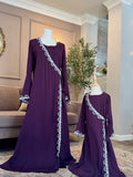 Fig Lace Abaya