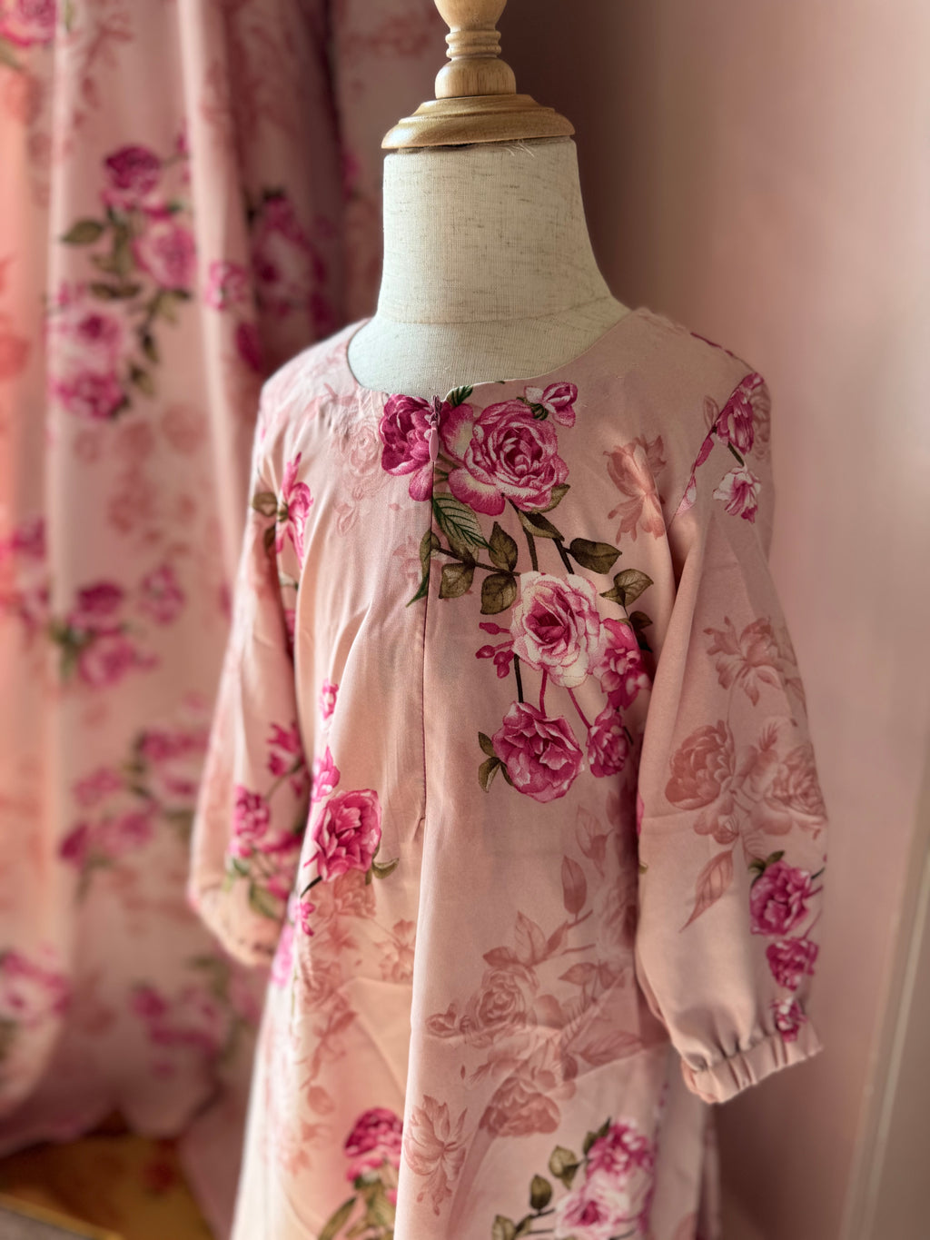 Blush Rose-Floral Georgette Mommy and Me