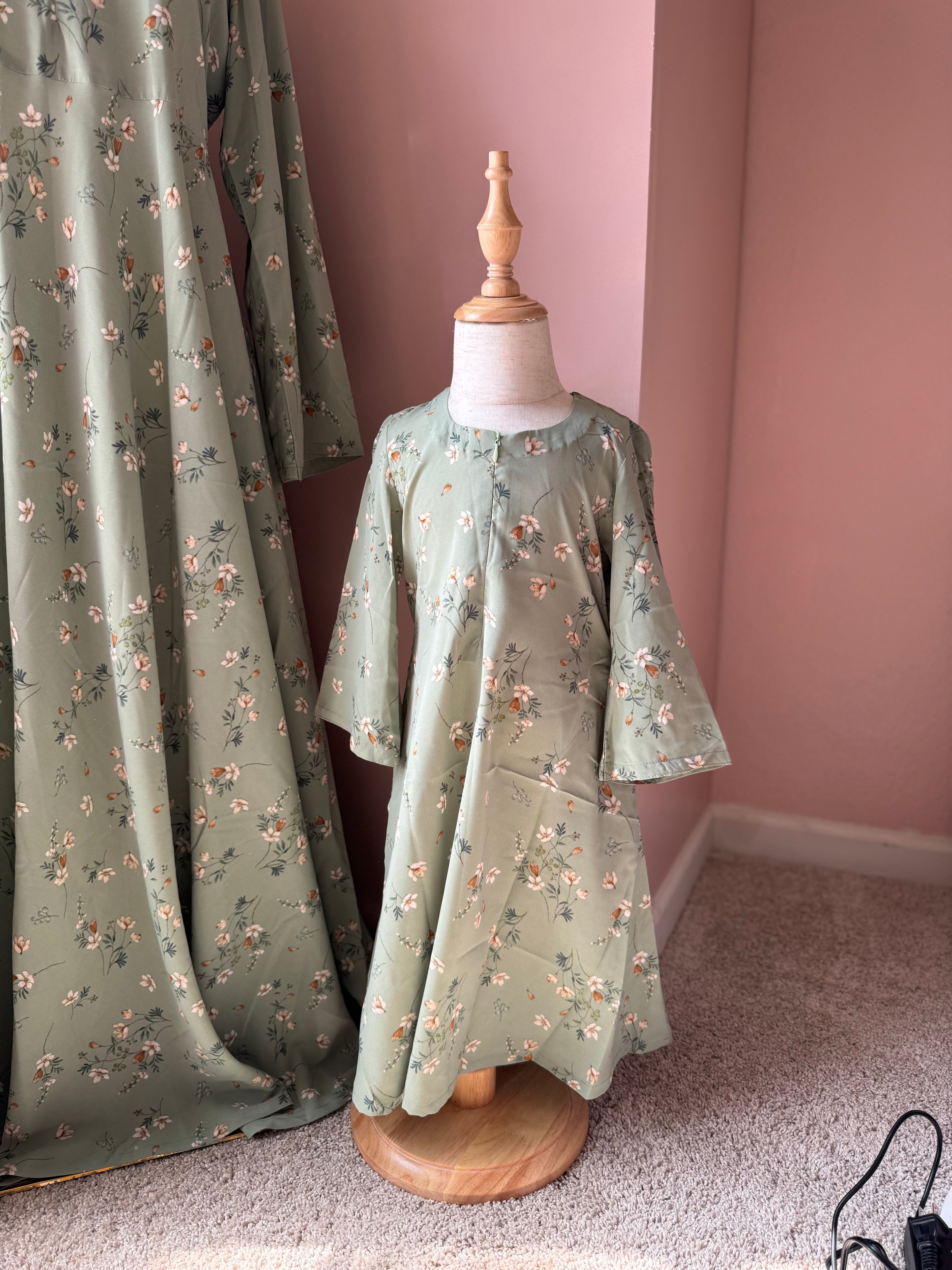 Sage Bloom-Floral Georgette