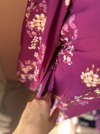 Plum Blossom-Floral Georgette