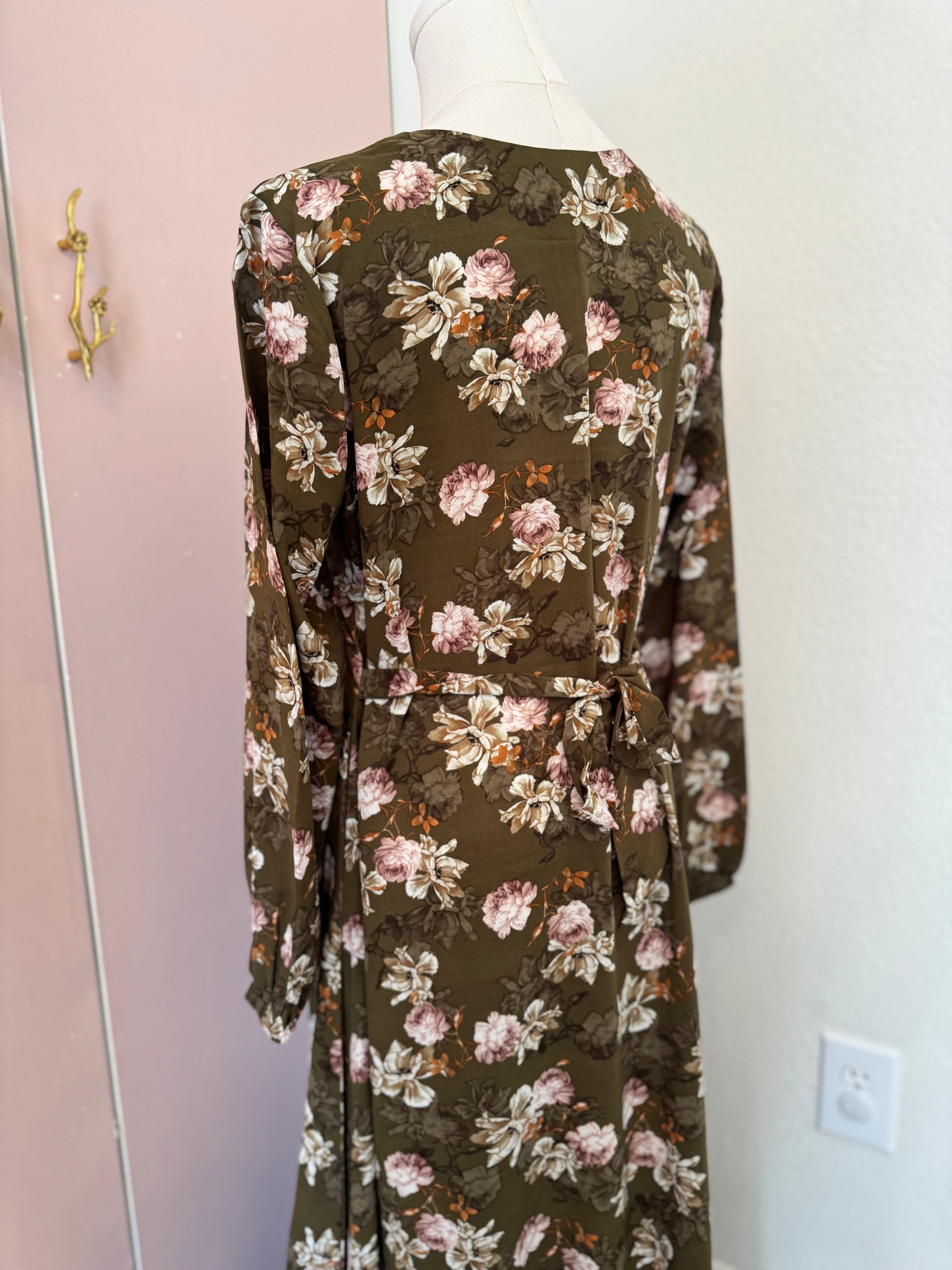 Olive Blooms—Georgette Floral Mommy and Me