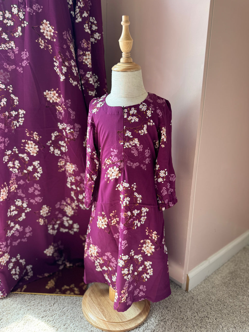 Plum Blossom-Floral Georgette