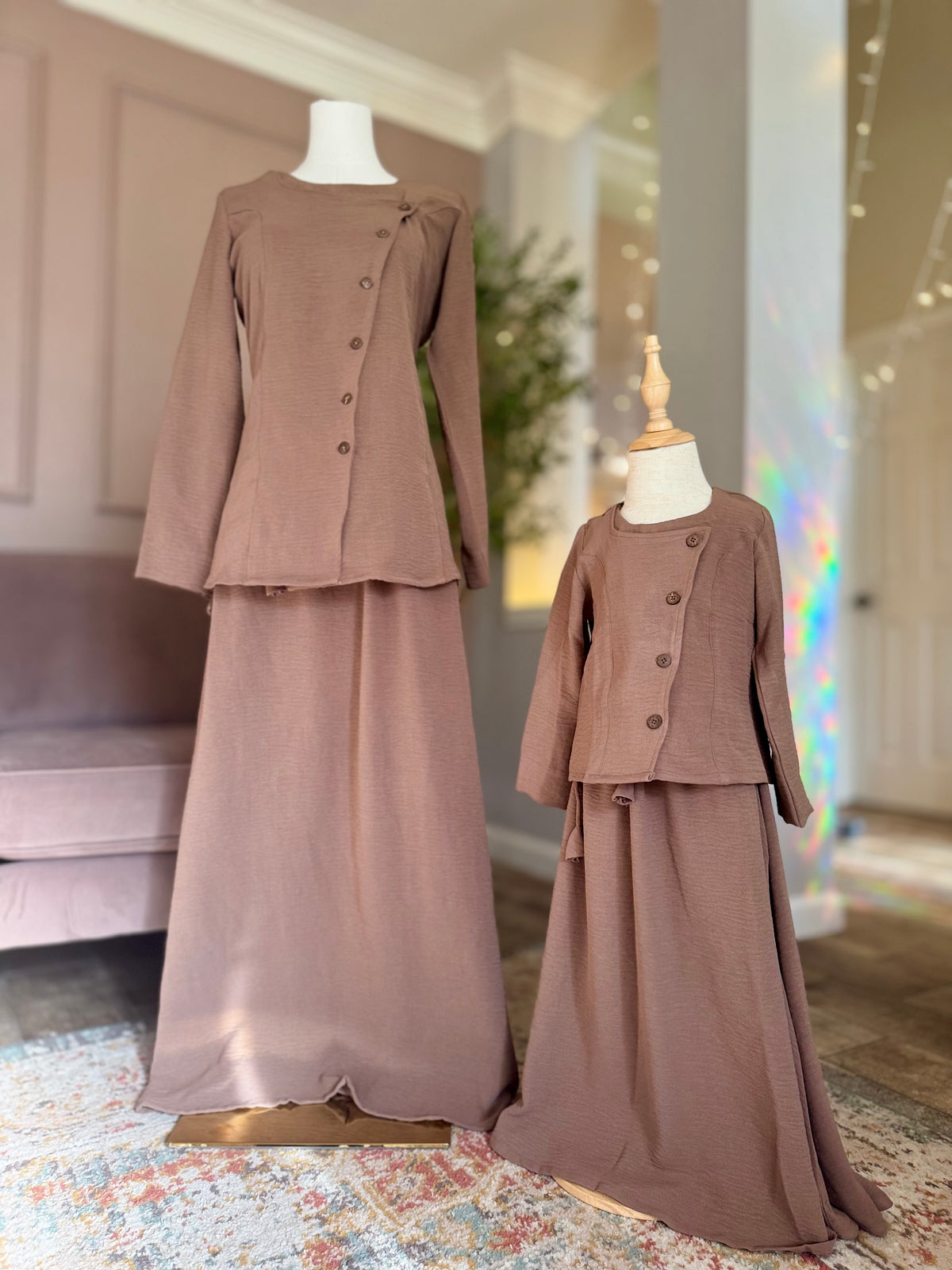 Skirt Coord Set-Hazelnut