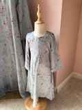 Kids Powder Blue- Floral Georgette