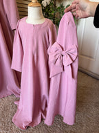 Kids Ambrose Khimar Set-Baby Pink image 1