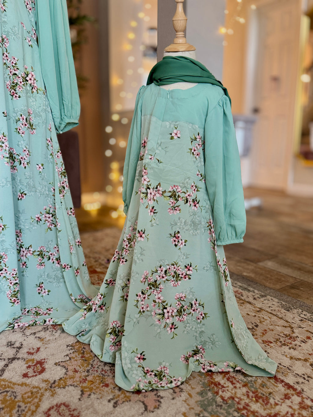 Mint Duet Dress and Hijab Set image 1