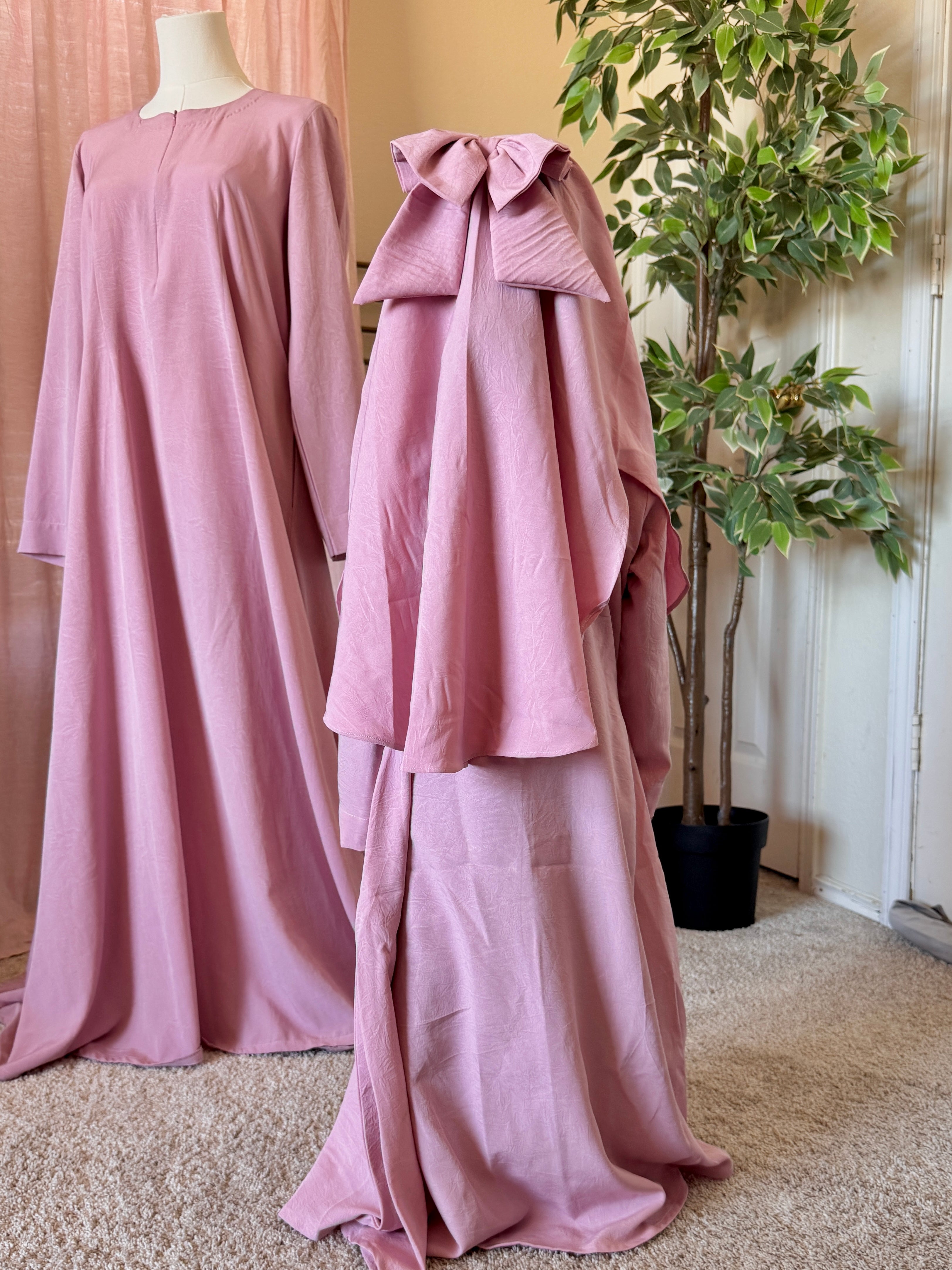 Kids Ambrose Khimar Set-Baby Pink image 0