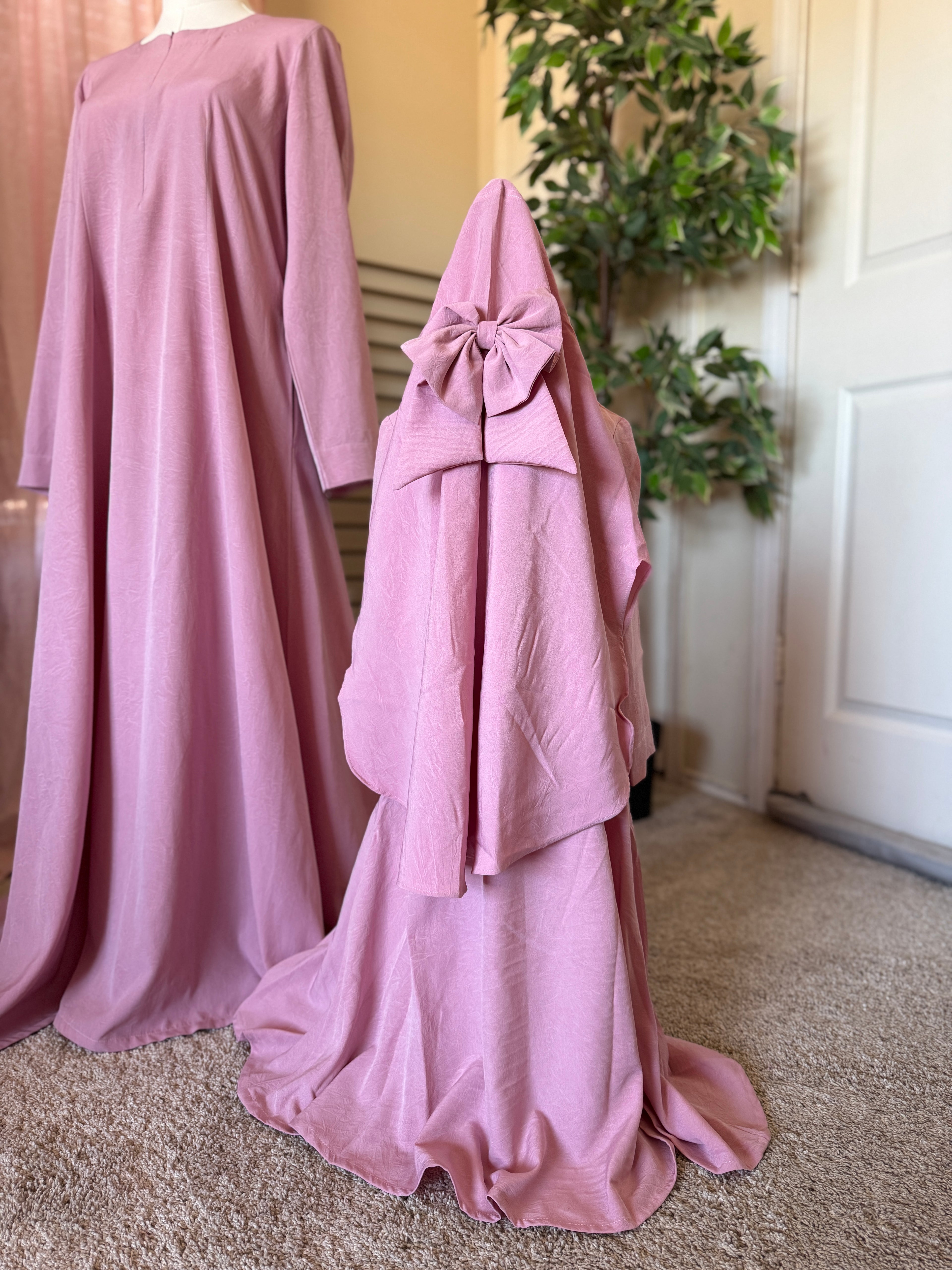 Kids Ambrose Khimar Set-Baby Pink image 3